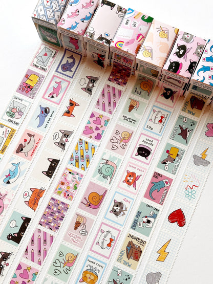 Mini Meows Faux-stage Stamp Washi