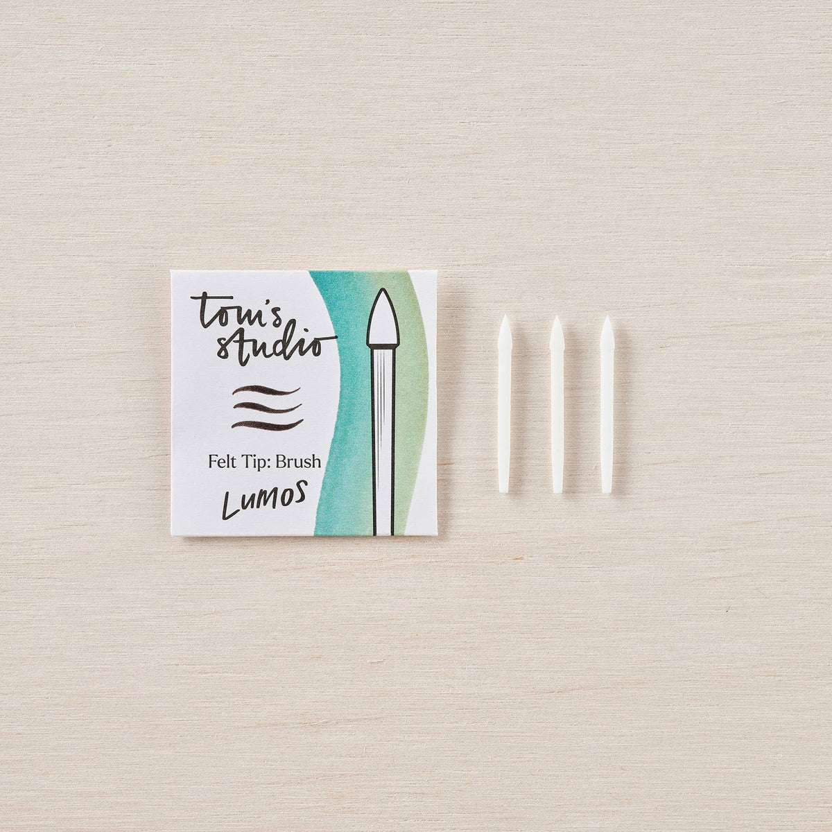 3-pack felt-tip brush markers, brush nib