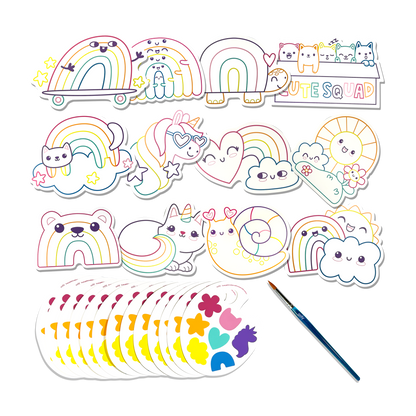 Playful Painters: Easy Watercolor Painting Kit - Rainbow Cut