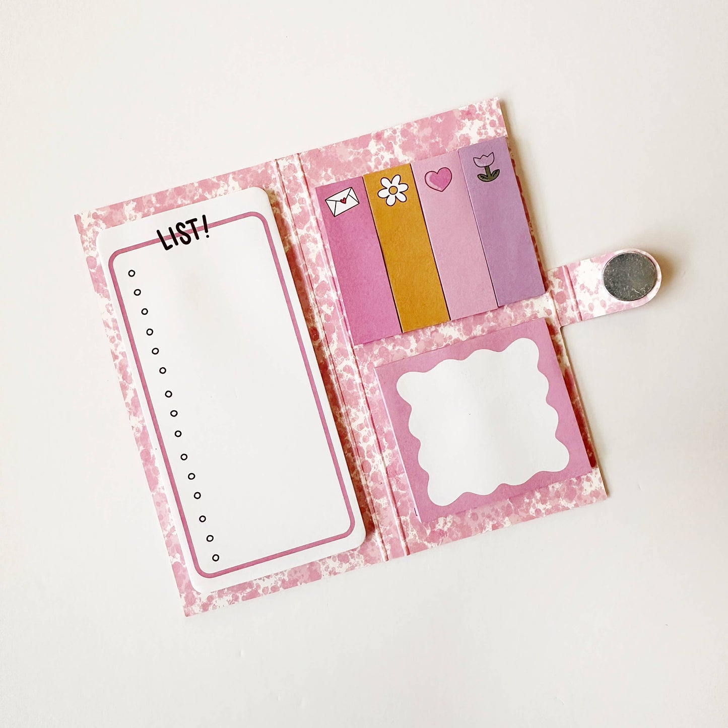 Sticky Note Keeper - Pink Compy Book