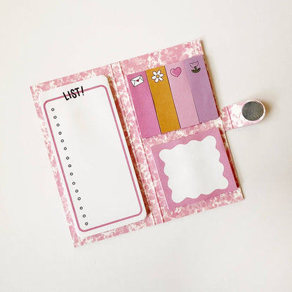 Sticky Note Keeper - Pink Compy Book
