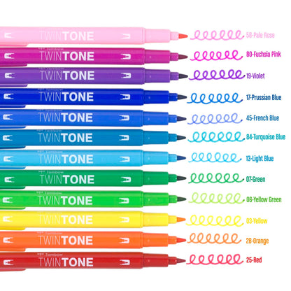 TwinTone Marker Set: Rainbow - 12-Pack