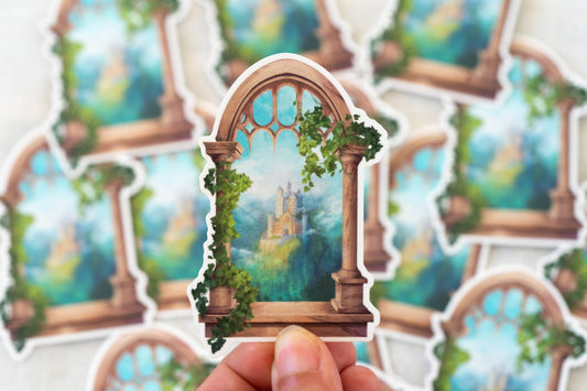 Evergreen Castle Waterproof Vinyl Sticker | Bookish Sticker