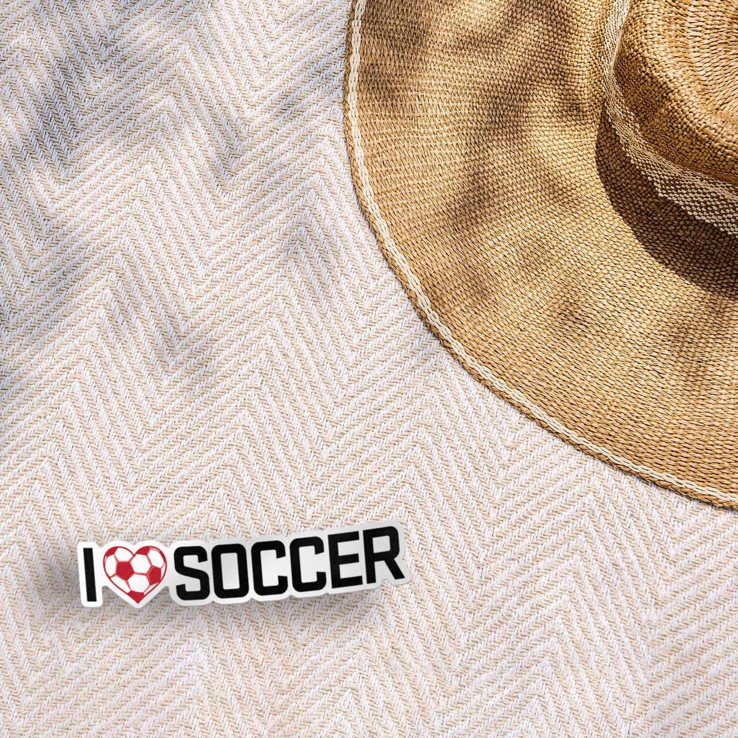 I Love Soccer Sticker