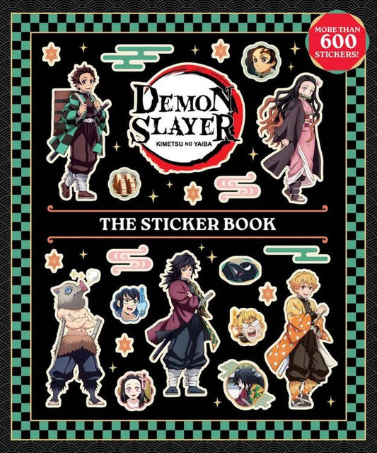 Sticker book cover featuring anime character cutout stickers and assorted decorative icons