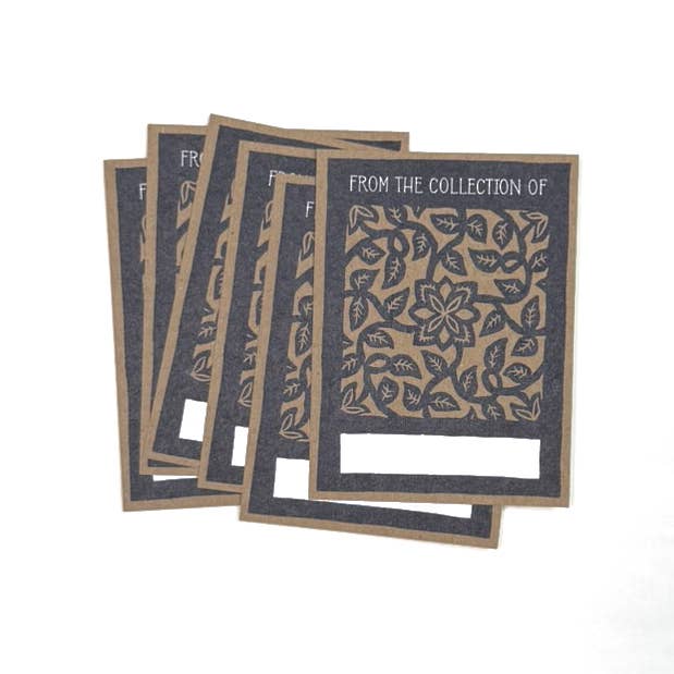 Bookplate Sticker Pack of 6 - LEAFY