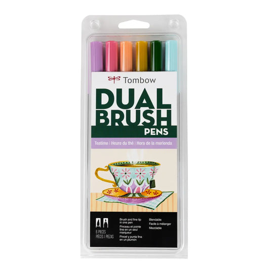 Dual Brush Pen 6-Pack Set (Teatime)