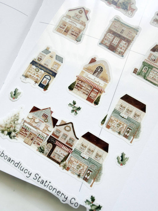 Kuboandlucy Stationery Co | Christmas Village Sticker Sheet