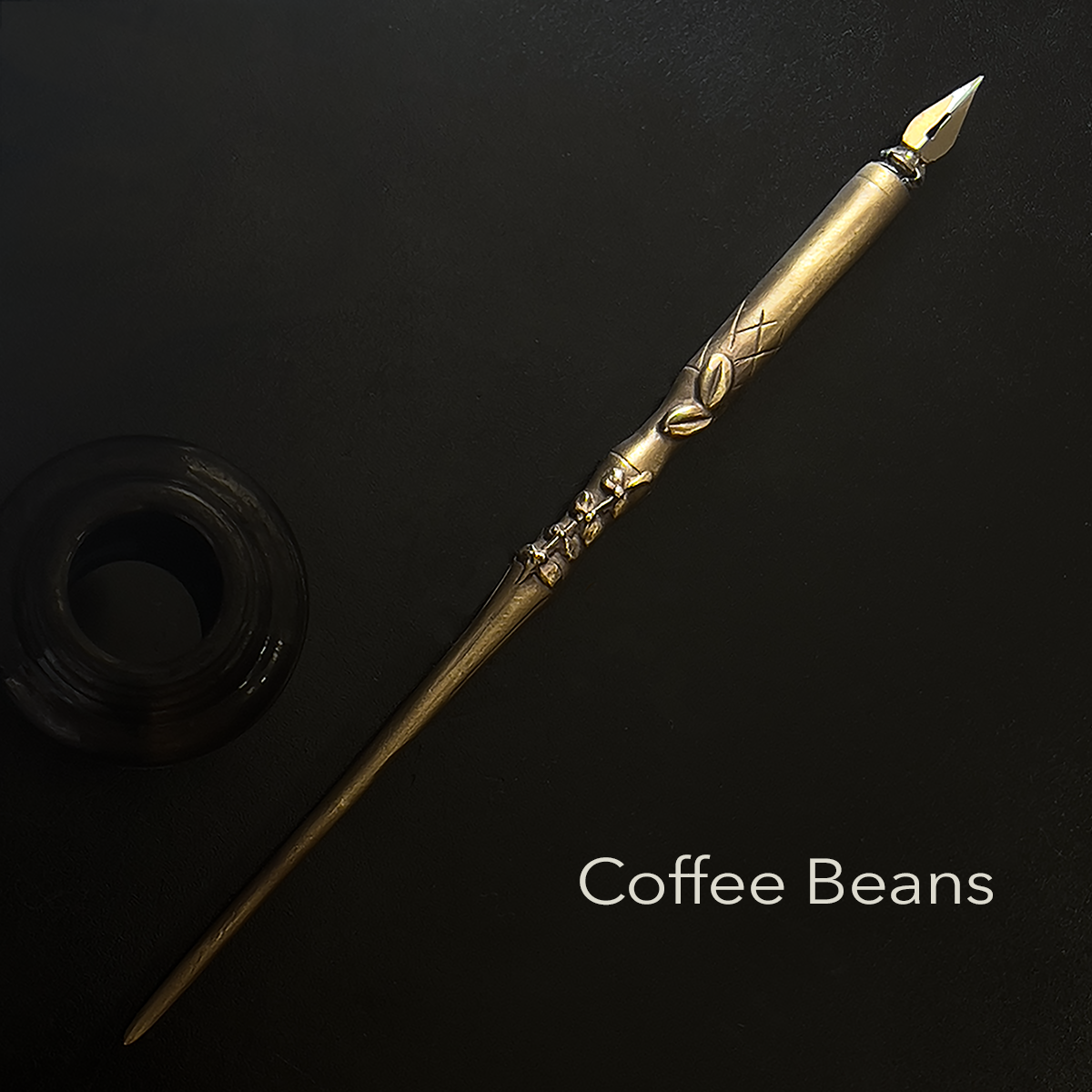 BRONZE plated DIP PENS from FRANCE -  Hand Cast PEWTER