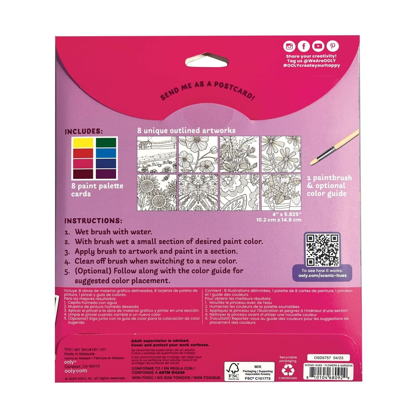 Scenic Hues: D.I.Y. Watercolor Art Kit - Flowers & Gardens