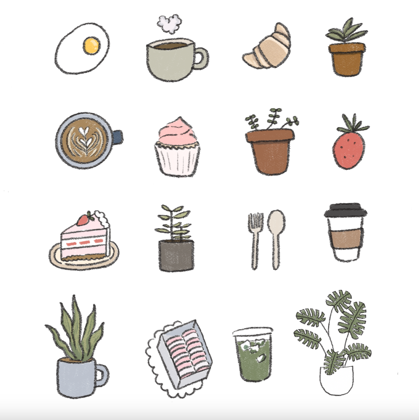 Cafe sticker sheet