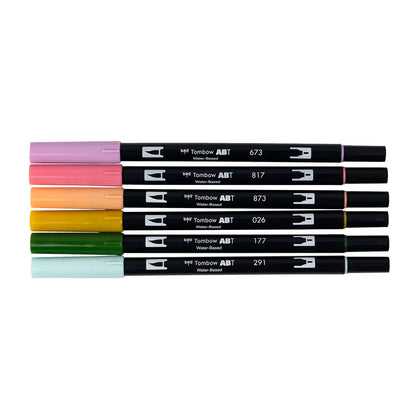 Dual Brush Pen 6-Pack Set (Teatime)