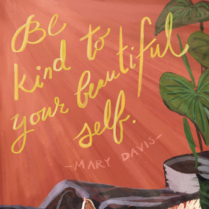 Be Kind to Your Beautiful Self — Get Well, Encouragement Card