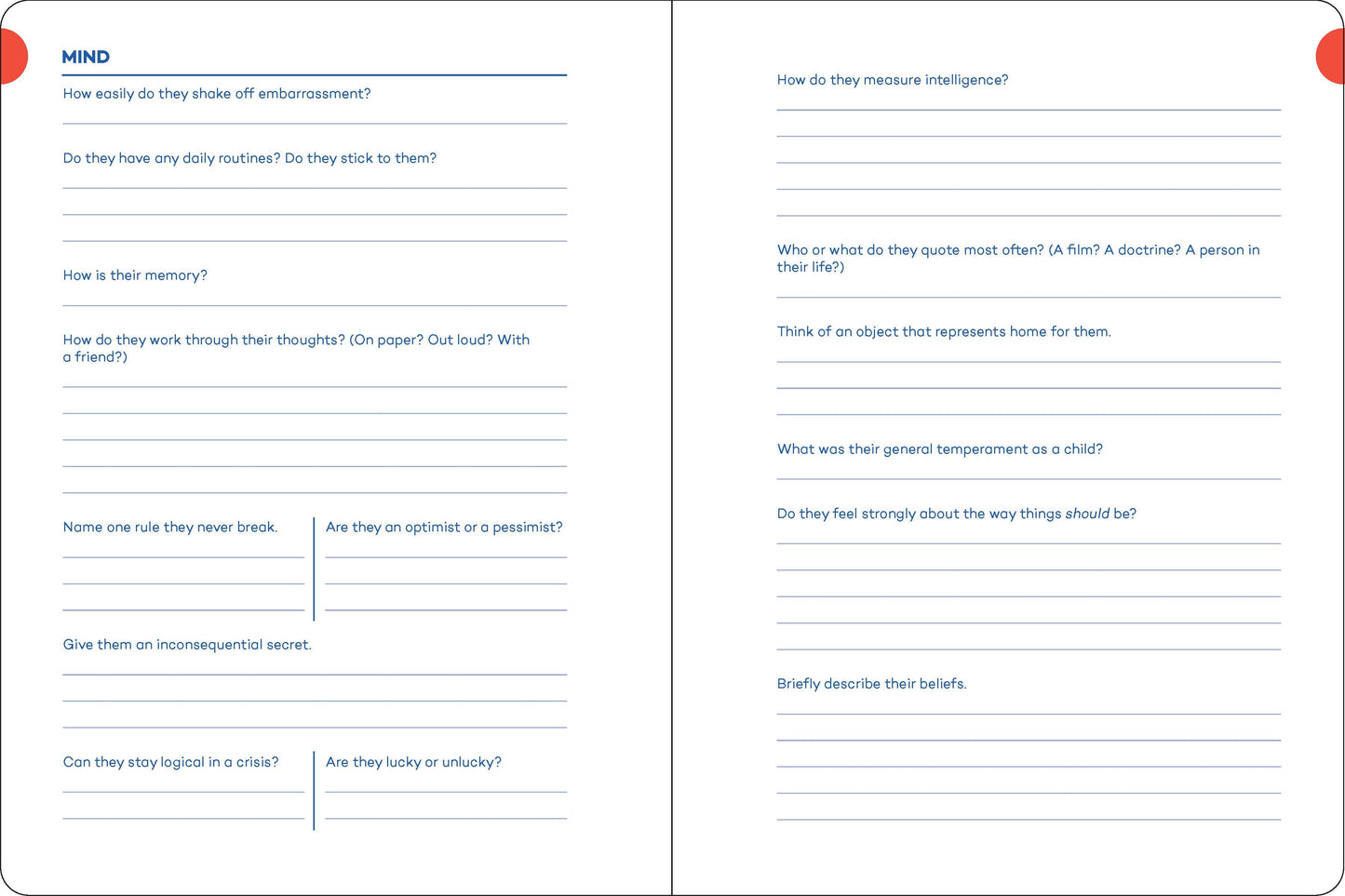 A Writer’s Journal for Creating Characters