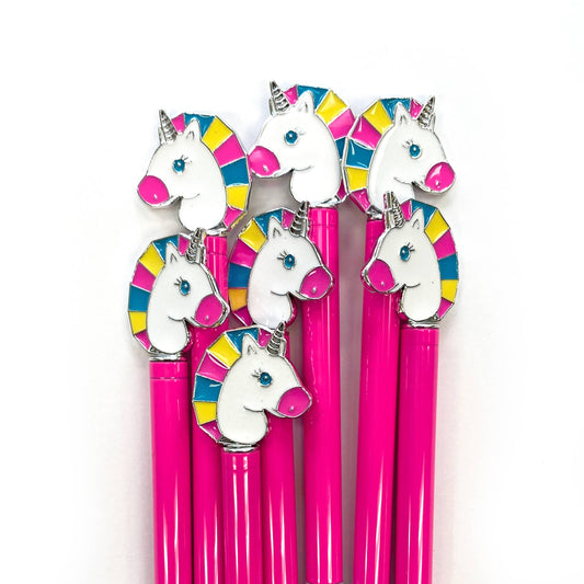Enamel Unicorn Charm Pen - NEON