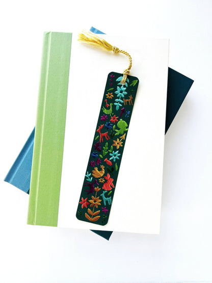 Animals Embroidery Tassel Bookmark