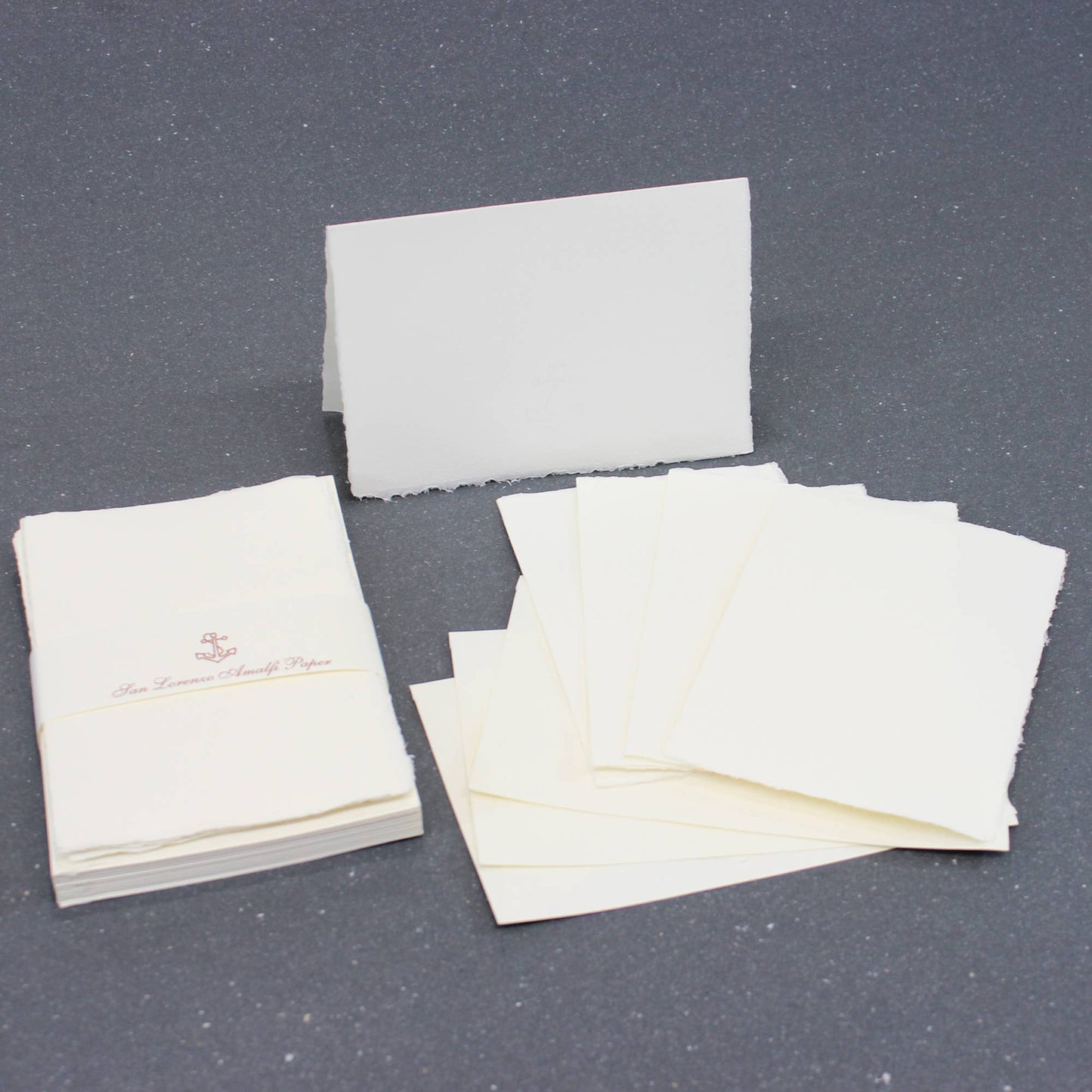 Amalfi Deckled Edge Fold Over Cards, Italian Handmade Paper