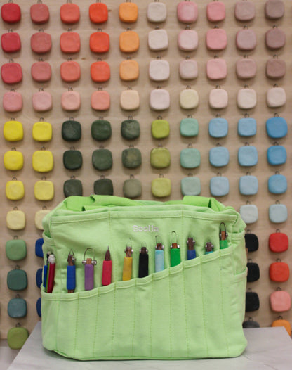 Soolla Studio Artist Bag, Lime Drip, Stationary Bag