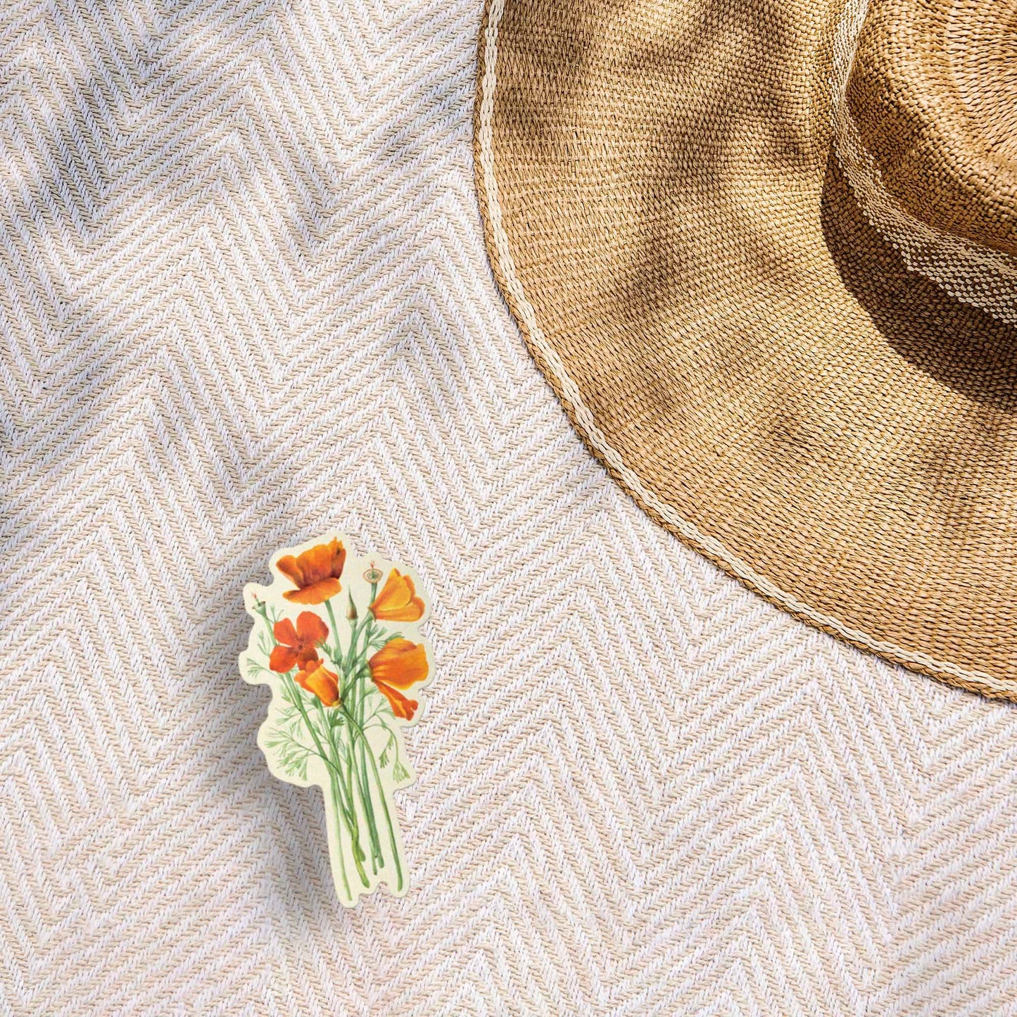 Mini California Poppy Sticker