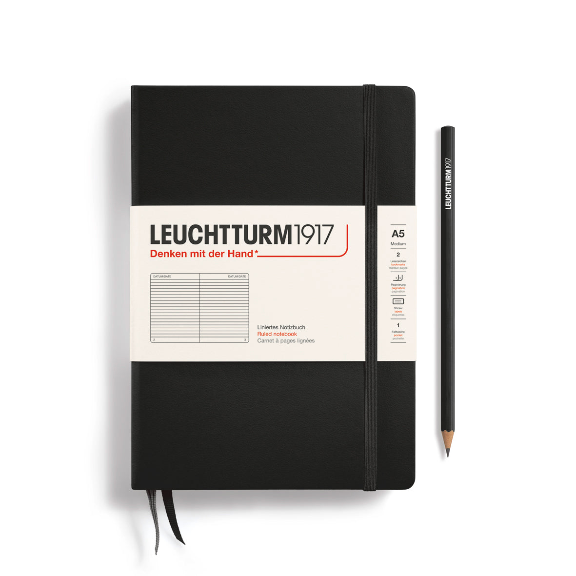 Notebook Medium (A5), Hardcover, 251 numbered pages