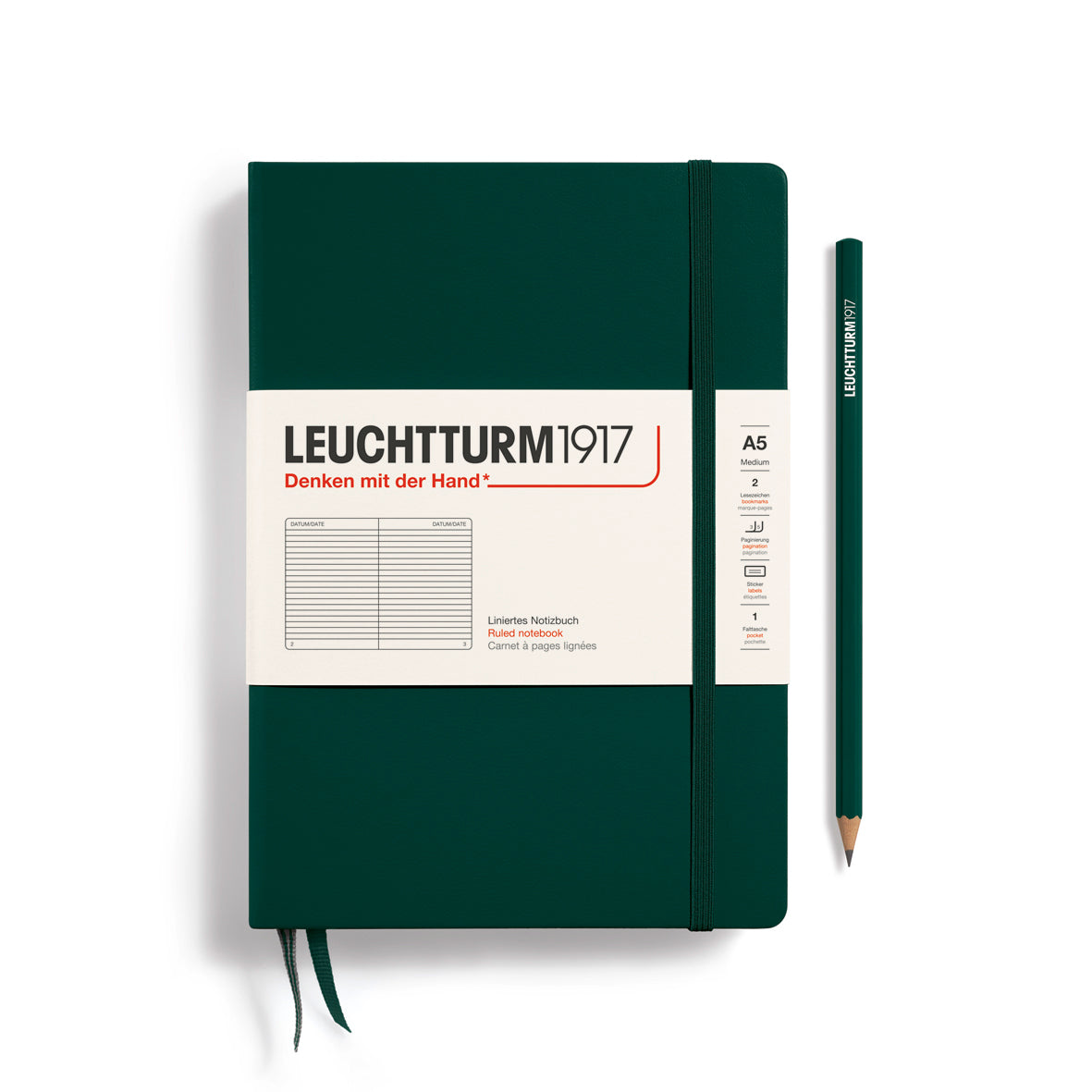 Notebook Medium (A5), Hardcover, 251 numbered pages
