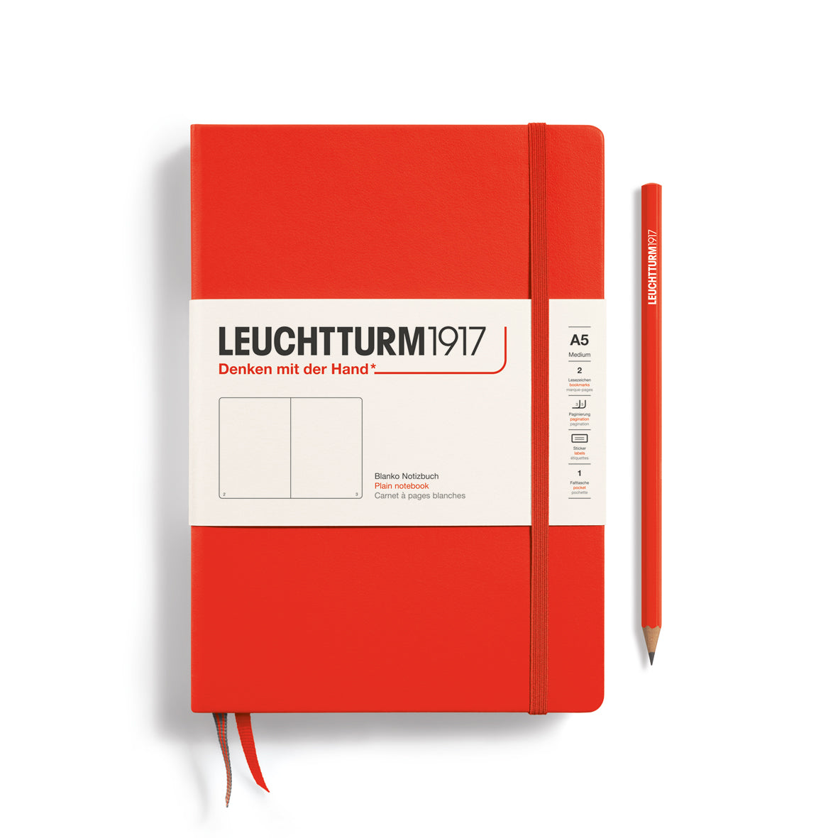 Notebook Medium (A5), Hardcover, 251 numbered pages