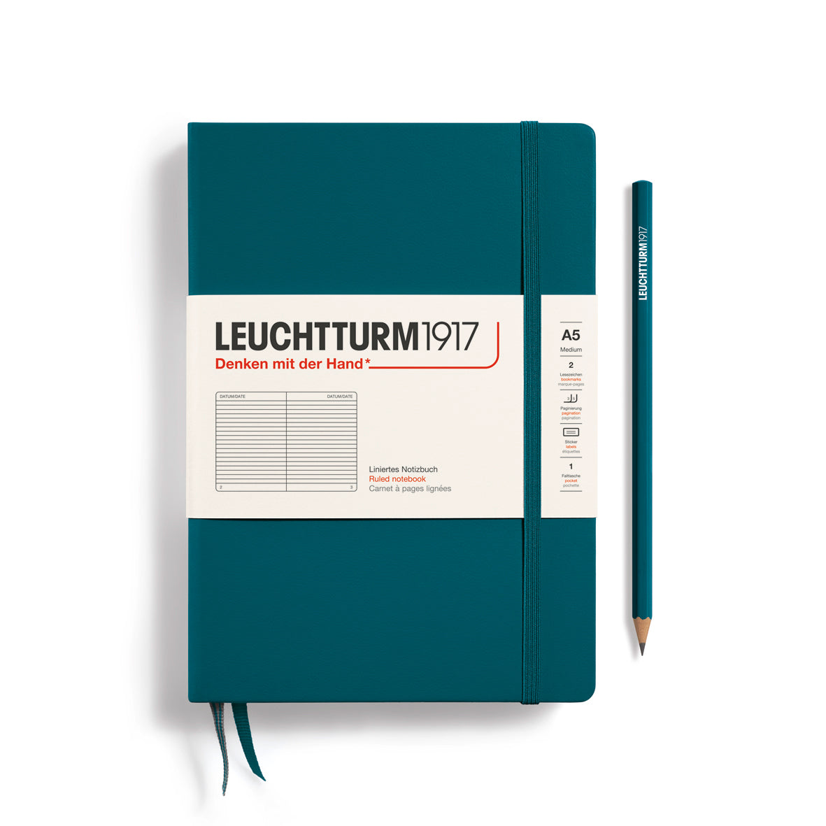 Notebook Medium (A5), Hardcover, 251 numbered pages