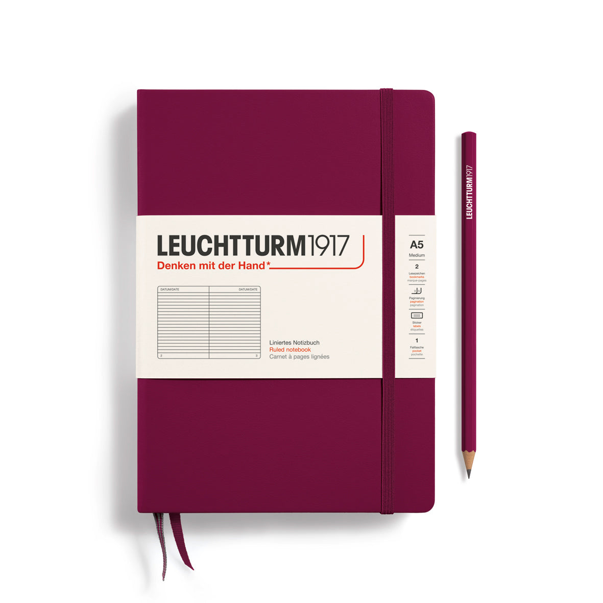 Notebook Medium (A5), Hardcover, 251 numbered pages