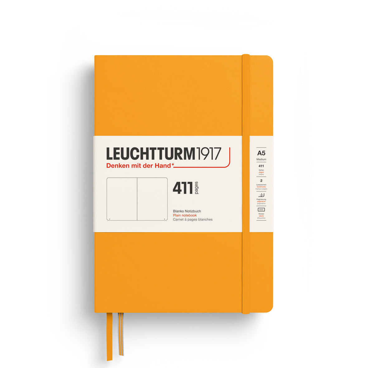 Notebook Medium (A5), Hardcover, 411 numbered pages