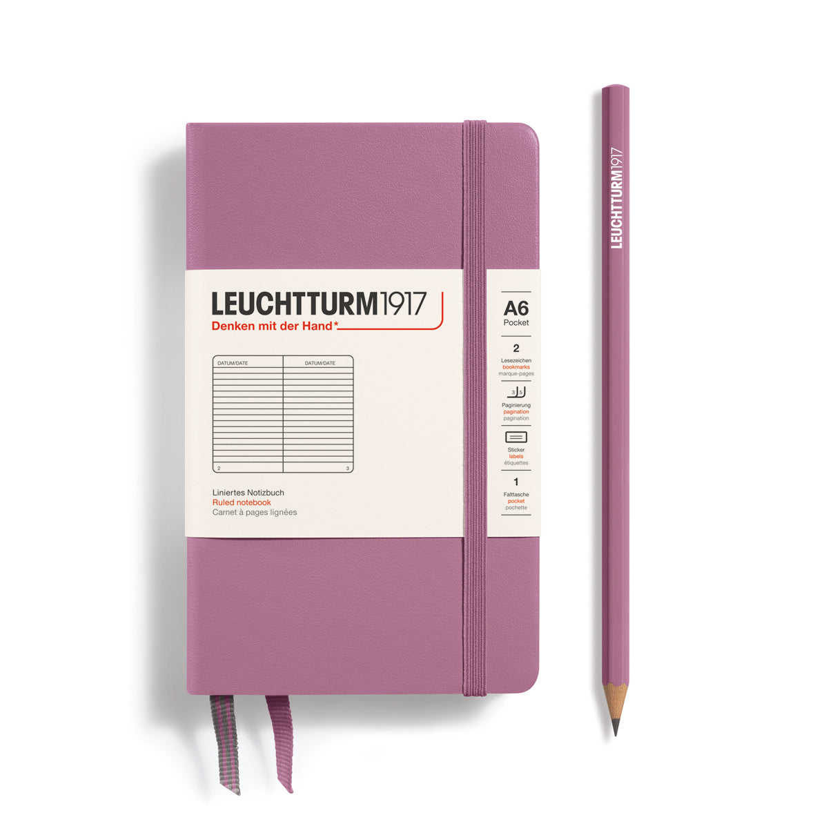Notebook Pocket (A6), Hardcover, 187 numbered pages