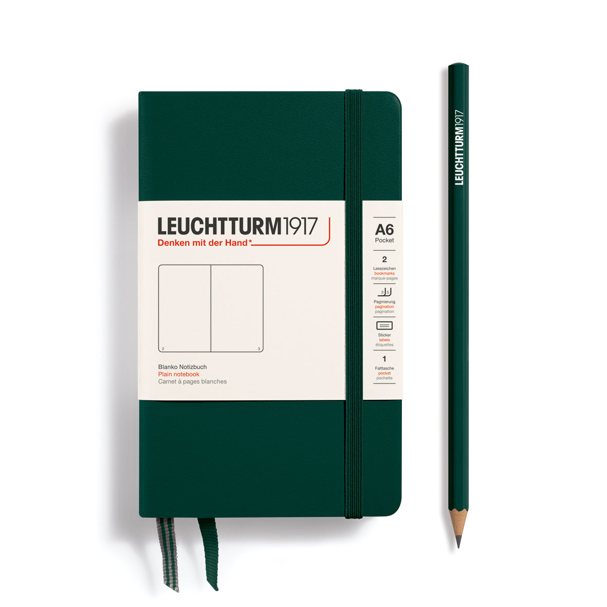 Notebook Pocket (A6), Hardcover, 187 numbered pages