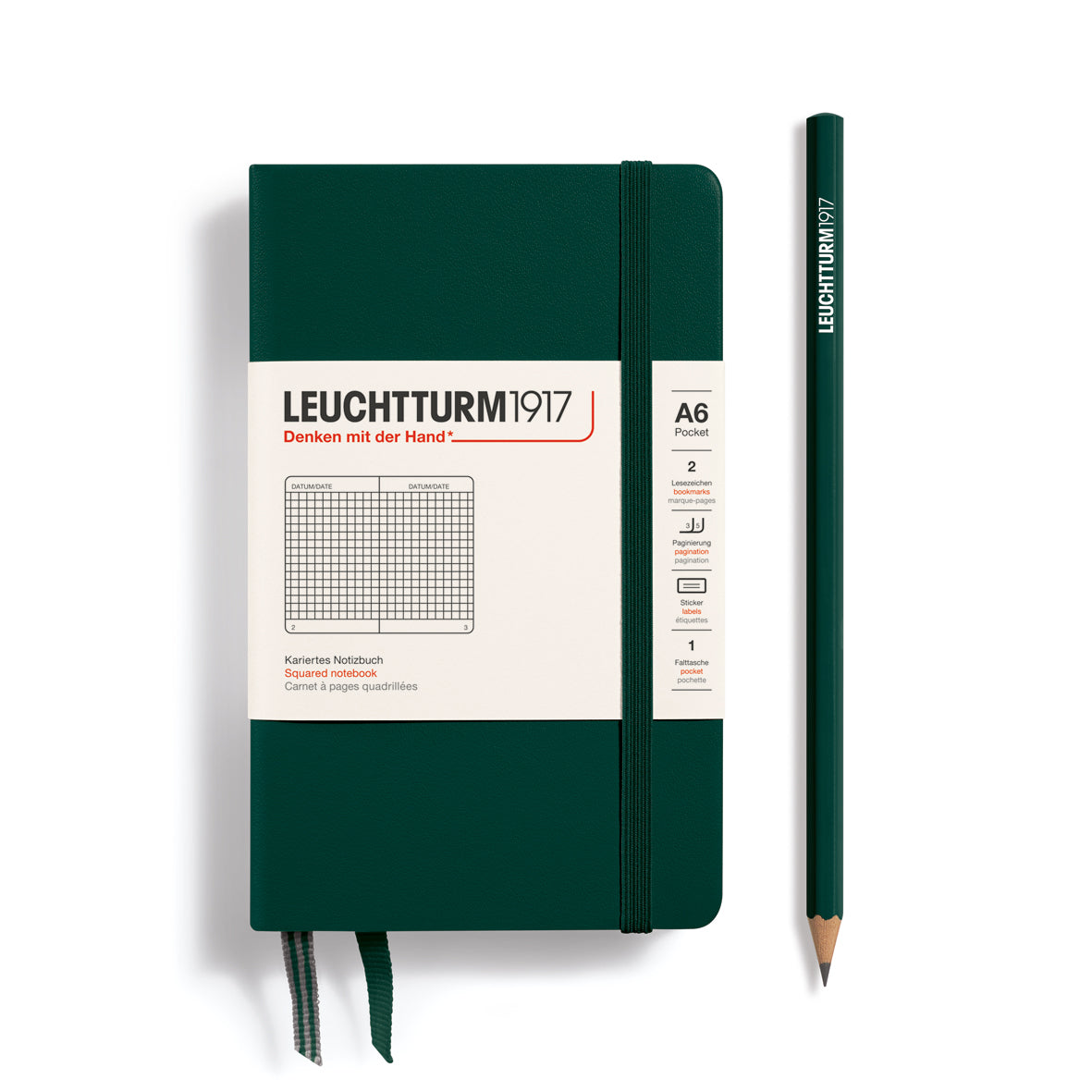 Notebook Pocket (A6), Hardcover, 187 numbered pages