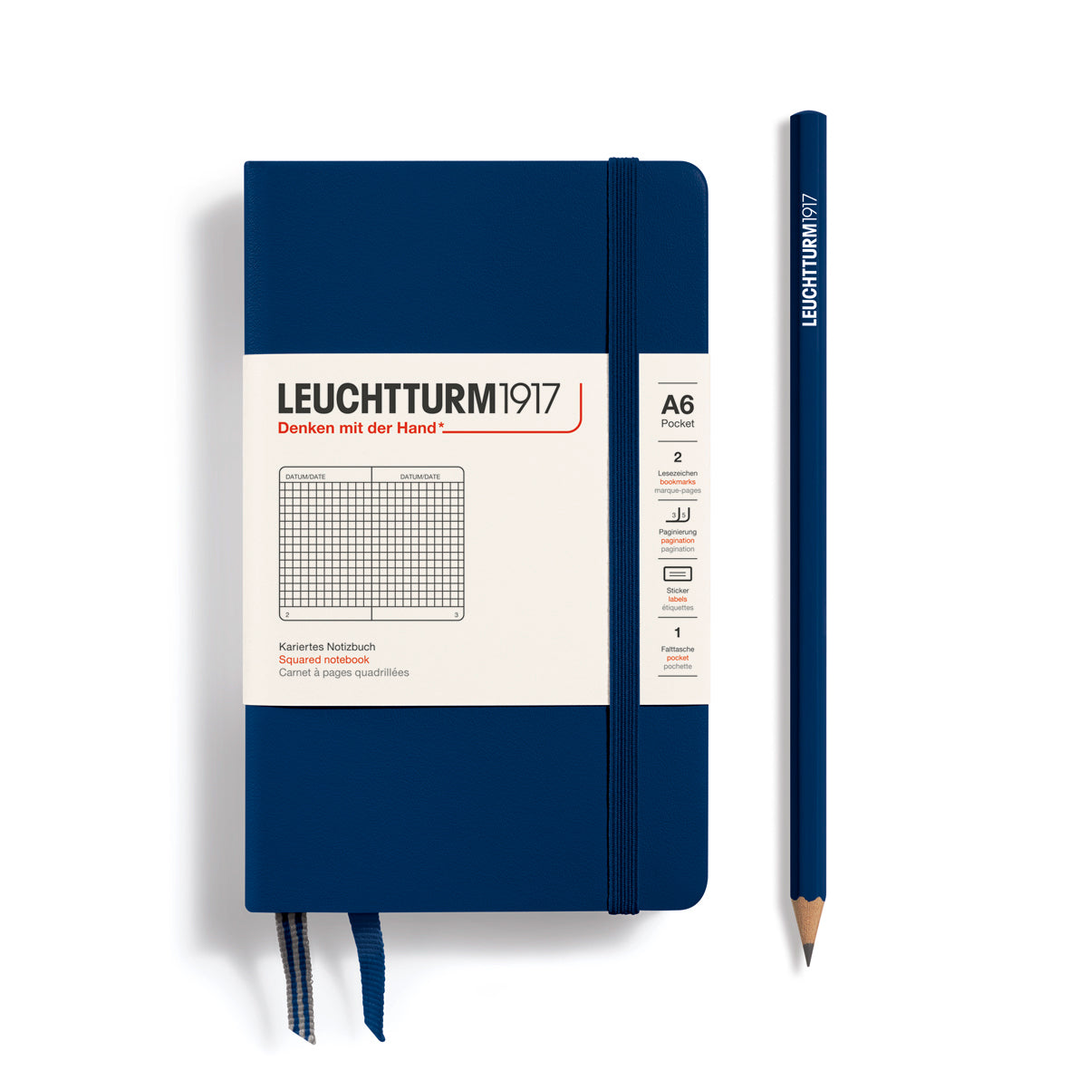 Notebook Pocket (A6), Hardcover, 187 numbered pages