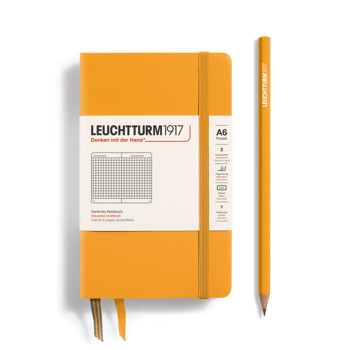Notebook Pocket (A6), Hardcover, 187 numbered pages