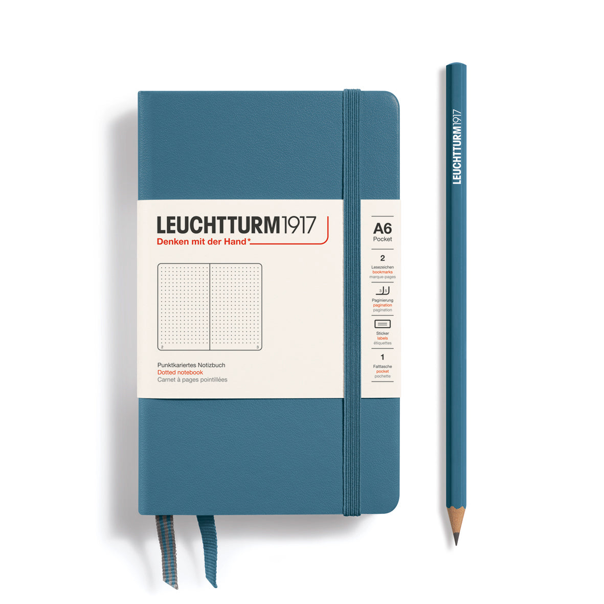 Notebook Pocket (A6), Hardcover, 187 numbered pages