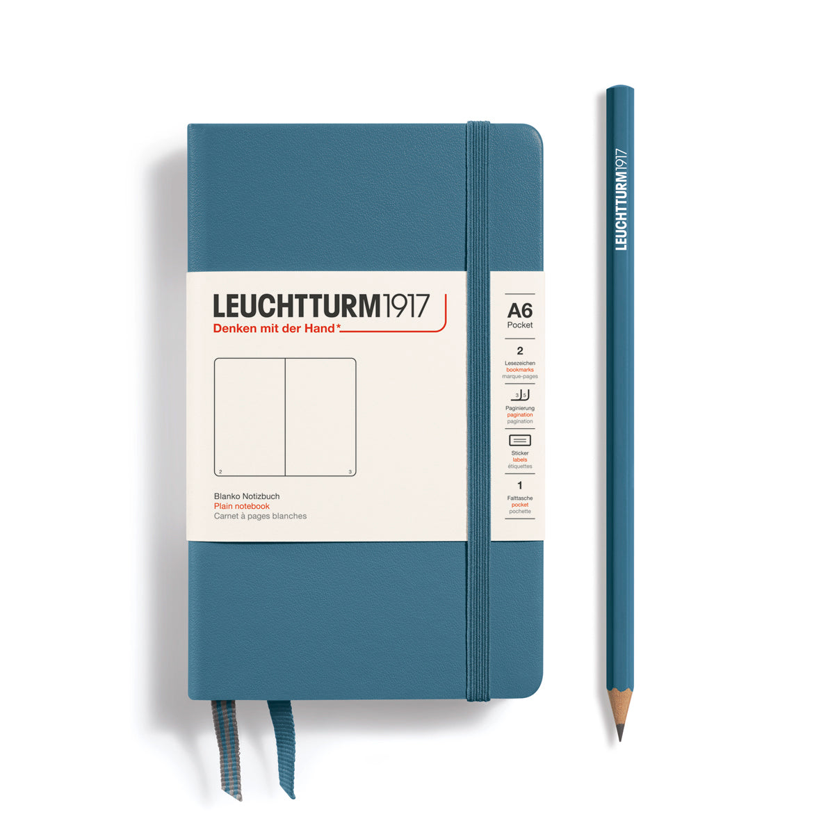 Notebook Pocket (A6), Hardcover, 187 numbered pages