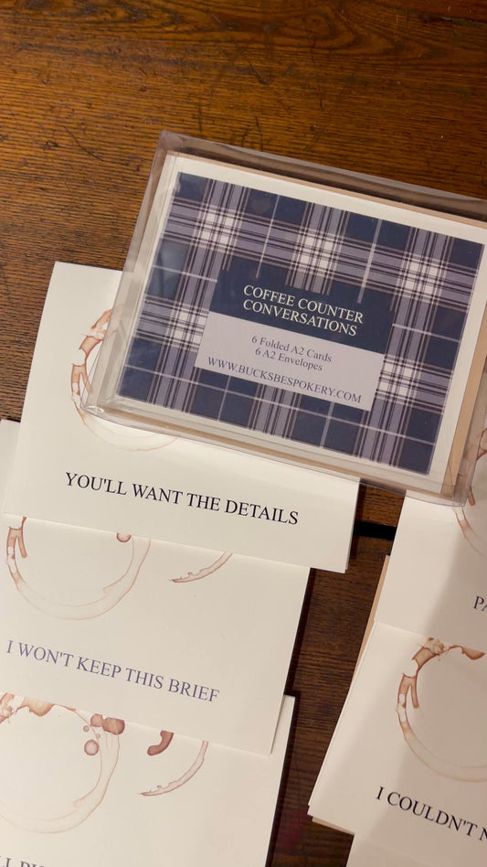 Coffee Counter Conversation Notecard Set (6 cards)