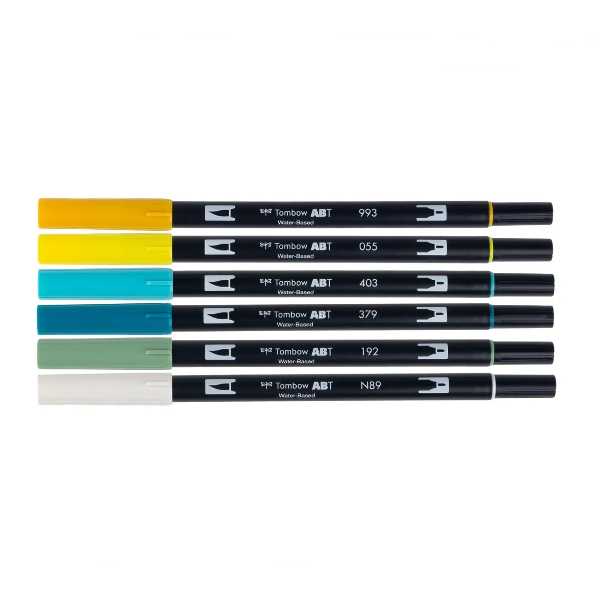 Dual Brush Pen 6-Pack Set (Lemon Squeezy)