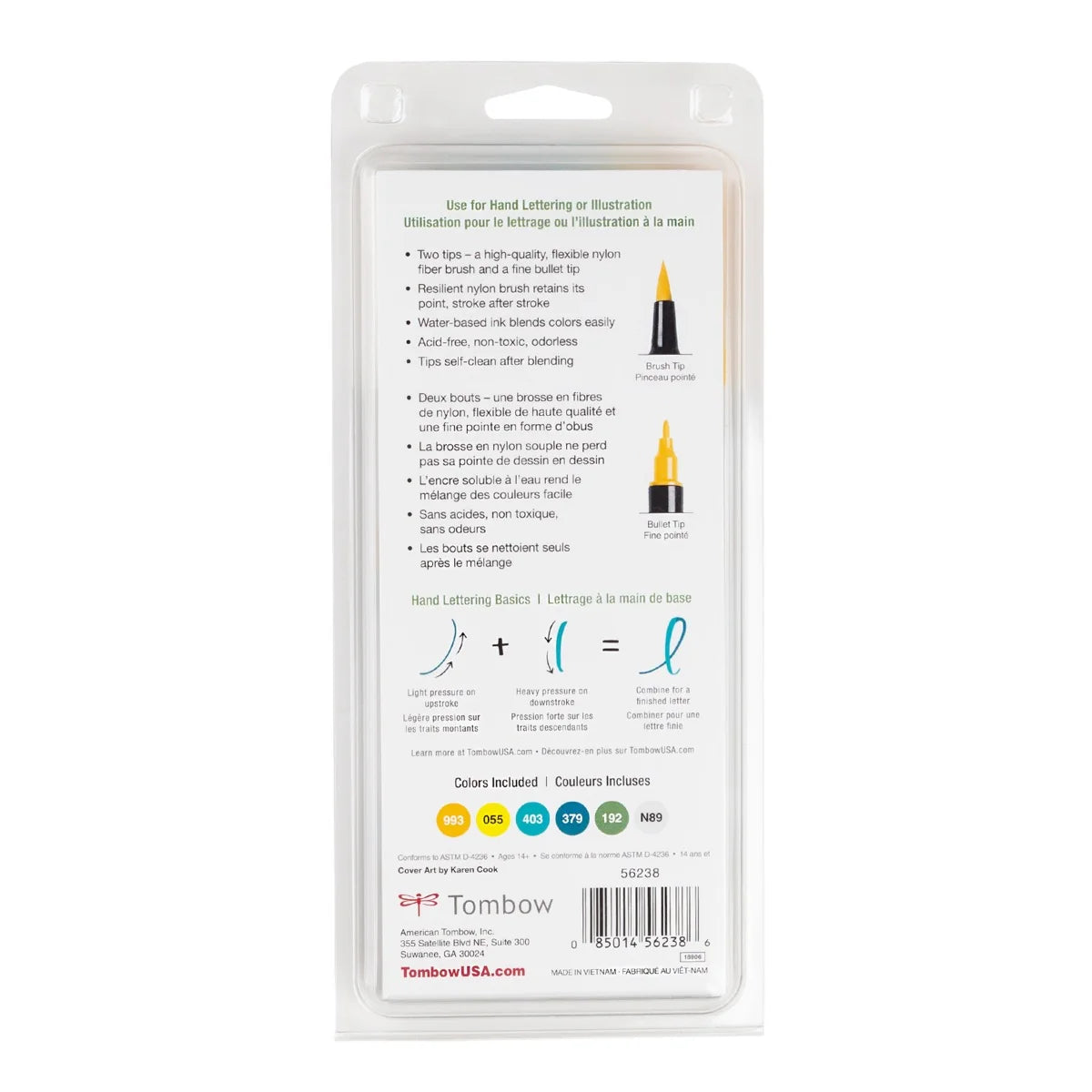 Dual Brush Pen 6-Pack Set (Lemon Squeezy)