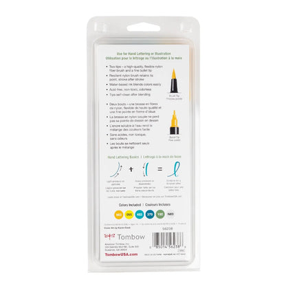Dual Brush Pen 6-Pack Set (Lemon Squeezy)